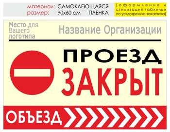 Информационный щит "объезд справа" (пленка, 90х60 см) t13 - Охрана труда на строительных площадках - Информационные щиты - Магазин охраны труда ohranatruda-shop.ru